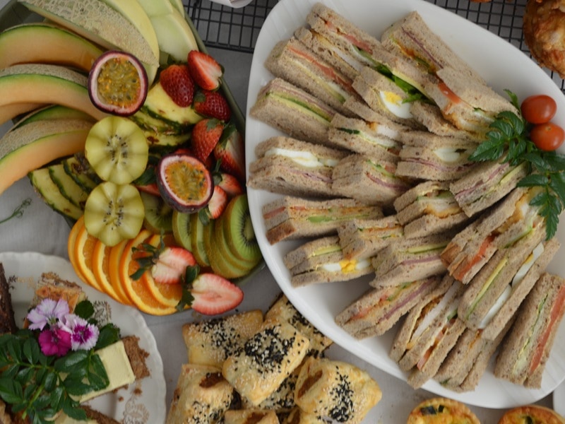 sandwiches & fruit platter for conferences