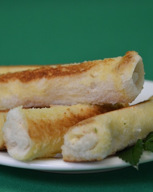 cheese rolls on plate