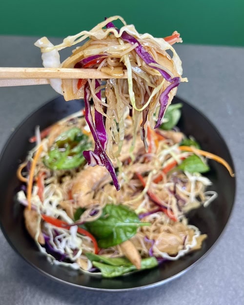Asian chicken noodle salad