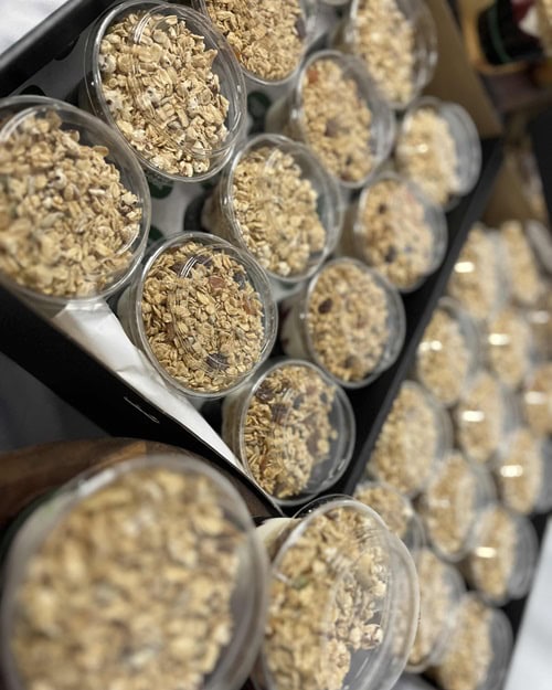 muesli cups for crew breakfast